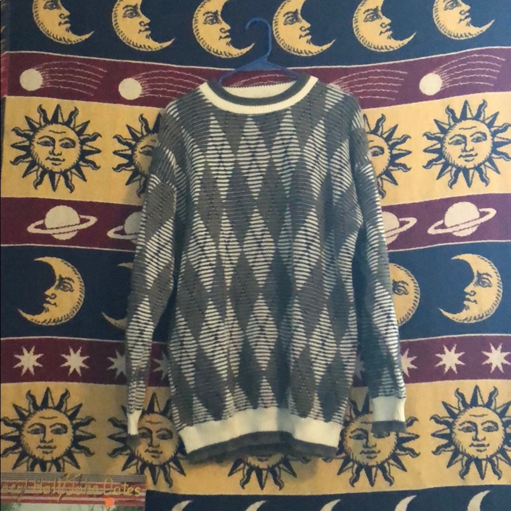 Vintage Jason Daniels sweater 90s diamond pattern